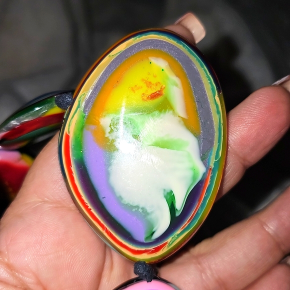 Jackie Brazil Multi Colored Resin Necklace - Picture 5 of 7